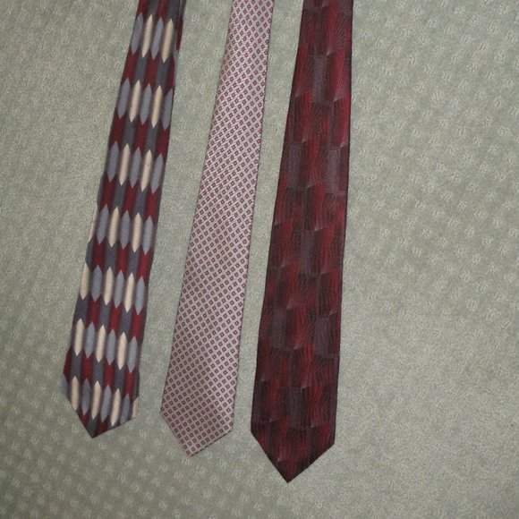 Men's Neckties - set of 3 - 100% silk - Picture 1 of 4